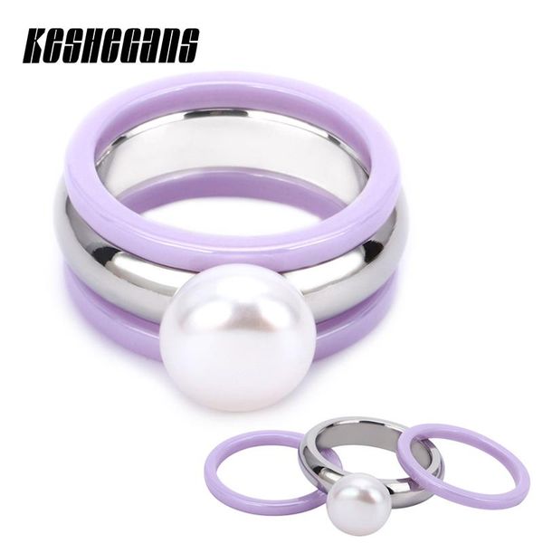 wedding rings fashion 3pcs/set purple ceramic with big pearl stainless steel set elegant gift for women girls ring jewelry, Slivery;golden
wedding rings fashion 3pcs/set purple ceramic with big pearl stainless steel set elegant gift for women girls ring jewelry, Slivery;golden