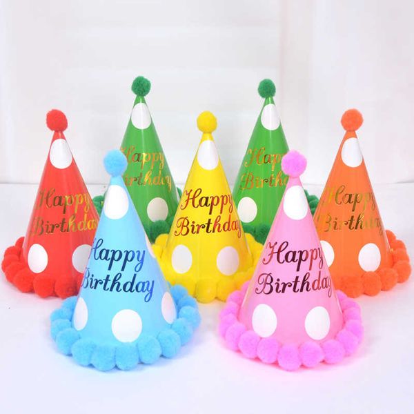 party suppli 10 pack polka dot stamping paper plush ball caps children's birthday party hats wholale 
party suppli 10 pack polka dot stamping paper plush ball caps children's birthday party hats wholale