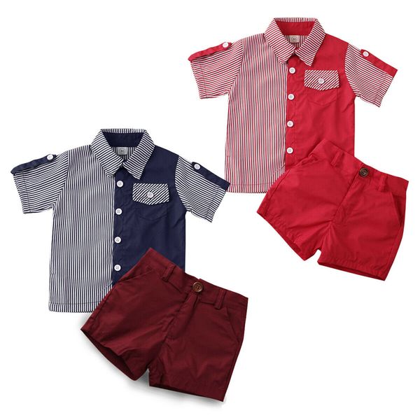 2021 toddler kid baby boy gentleman clothes sets striped patchwork shirt shorts pants formal outfit, White
2021 toddler kid baby boy gentleman clothes sets striped patchwork shirt shorts pants formal outfit, White