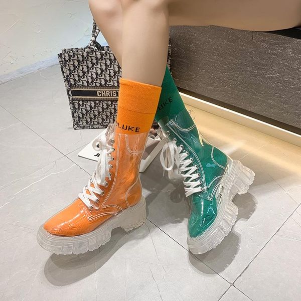 boots fashion women pu transparent platform waterproof ankle feminine clear heel short female rain shoes2021, Black
boots fashion women pu transparent platform waterproof ankle feminine clear heel short female rain shoes2021, Black