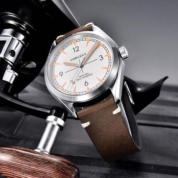 corgeut 41mm men's watch automatic mechanical clock miyota 8215 all steel sapphire glass watch men, Slivery;brown
corgeut 41mm men's watch automatic mechanical clock miyota 8215 all steel sapphire glass watch men, Slivery;brown