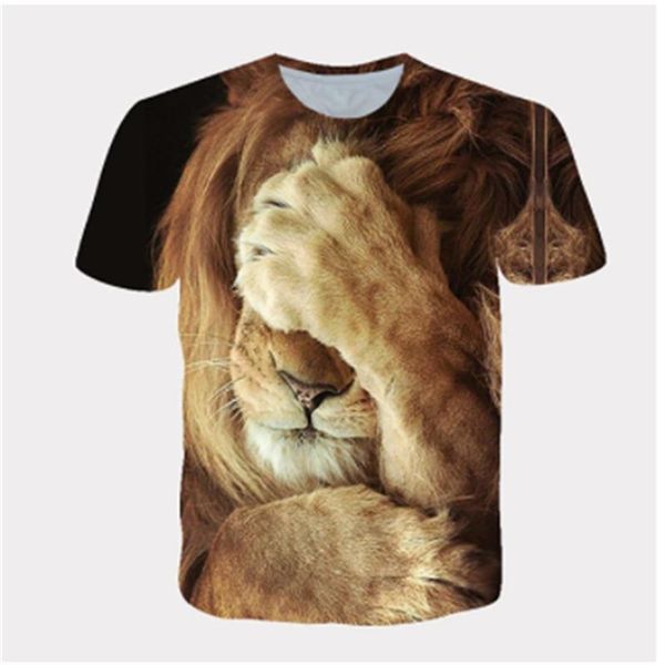 men's t-shirts 2021 summer cute animal 3d printing lion casual t-shirt fashion trend young handsome top, White;black
men's t-shirts 2021 summer cute animal 3d printing lion casual t-shirt fashion trend young handsome top, White;black
