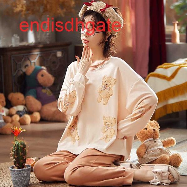 pajamas 2021 spring women's and autumn cotton new cute cartoon long sleeve pants home suit can be worn out, Black;white
pajamas 2021 spring women's and autumn cotton new cute cartoon long sleeve pants home suit can be worn out, Black;white