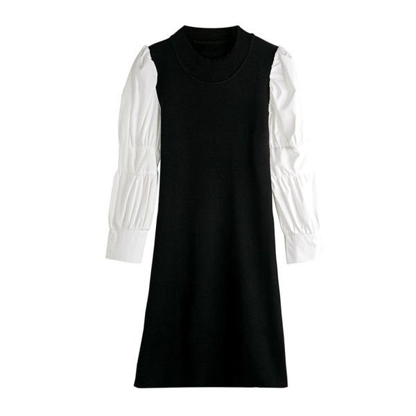 casual dresses perhaps u women black white patchwork o neck puff long sleeve mini dress spring sheath d1724, Black;gray
casual dresses perhaps u women black white patchwork o neck puff long sleeve mini dress spring sheath d1724, Black;gray