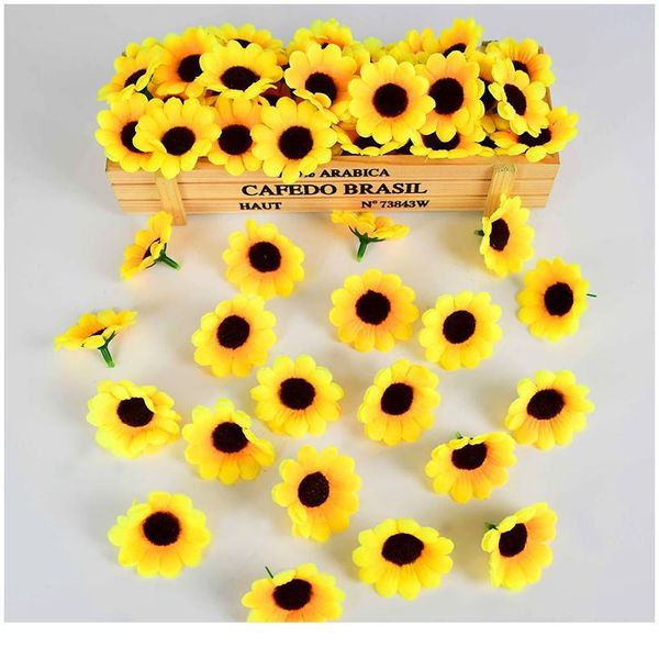 50pcs 4.5cm silk artificial sunflower daisy flower head wedding birthday party decor diy scrapbooking wreath craft fake qylnpk
50pcs 4.5cm silk artificial sunflower daisy flower head wedding birthday party decor diy scrapbooking wreath craft fake qylnpk