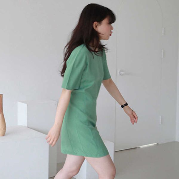 dresses korean chic vintage loose o neck short sleeve green dress women mini vestido feminino purple mujer summer wild 210610, Black;gray
dresses korean chic vintage loose o neck short sleeve green dress women mini vestido feminino purple mujer summer wild 210610, Black;gray