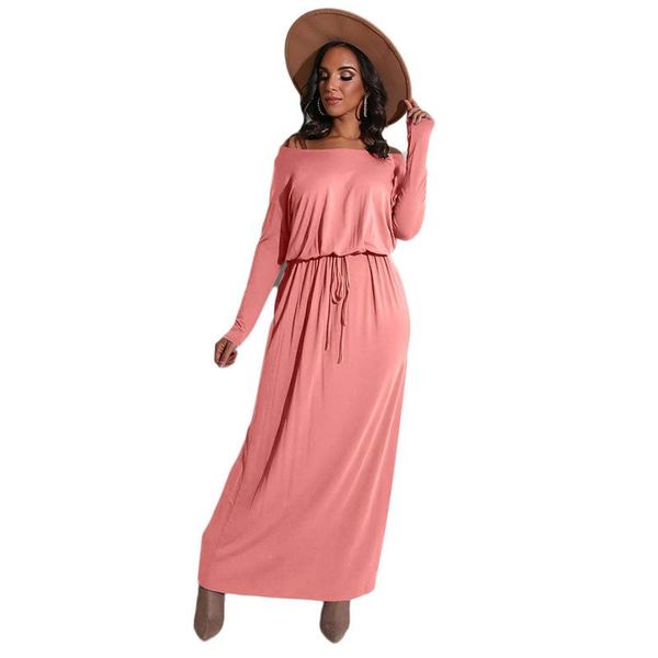 casual dresses women's solid color off shoulder long dress, Black;gray
casual dresses women's solid color off shoulder long dress, Black;gray