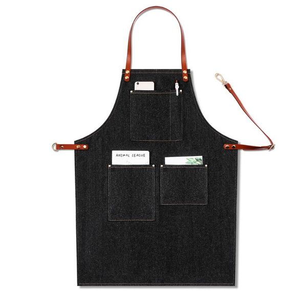 aprons casual leather strap barista bib apron denim bbq uniform chef bartender removable work multi pocket adjustable baker
aprons casual leather strap barista bib apron denim bbq uniform chef bartender removable work multi pocket adjustable baker