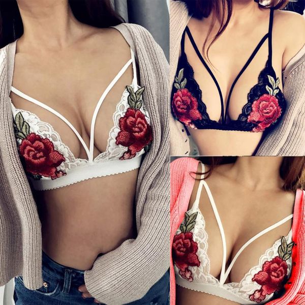 bras kawaii lace for women black and white bra floral embroidery lingerie erotic hollow out push up underwear brassieres, Red;black
bras kawaii lace for women black and white bra floral embroidery lingerie erotic hollow out push up underwear brassieres, Red;black