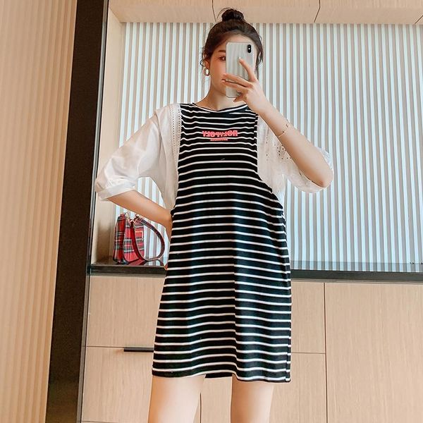 maternity dresses 2021 summer long loose dress batwing sleeve lace patchwork striped pregnant women cotton casual pregnancy, White
maternity dresses 2021 summer long loose dress batwing sleeve lace patchwork striped pregnant women cotton casual pregnancy, White