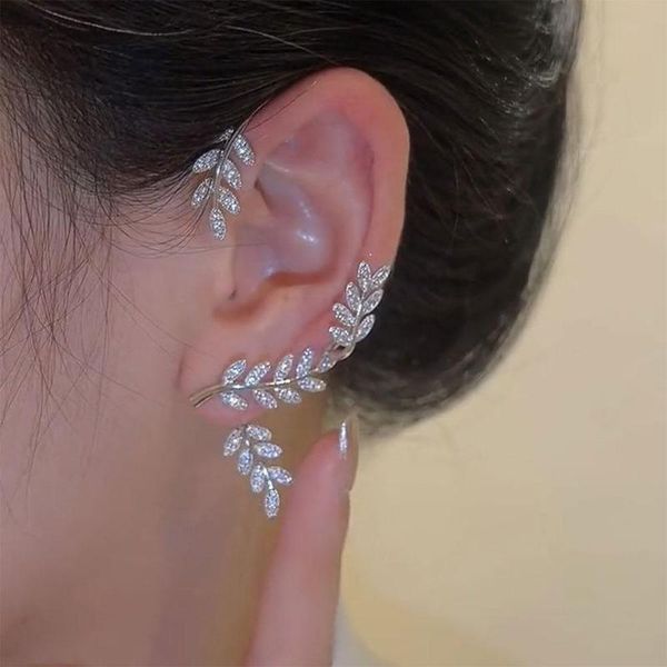 stud 2021 single korean beautiful fairy one piece leaf rhinestone earrings female elegant ear hanging clip jewelry for women, Golden;silver
stud 2021 single korean beautiful fairy one piece leaf rhinestone earrings female elegant ear hanging clip jewelry for women, Golden;silver