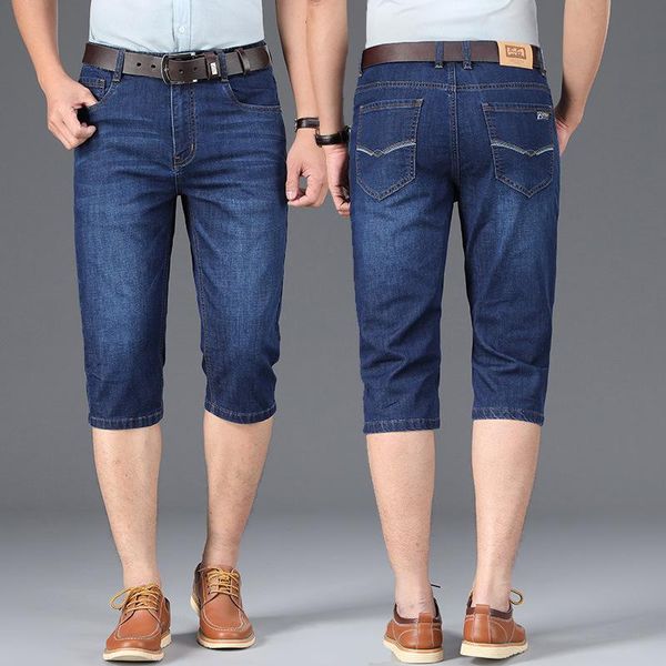 men's jeans summer thin denim shorts casual capri pants slim straight loose large, Blue
men's jeans summer thin denim shorts casual capri pants slim straight loose large, Blue