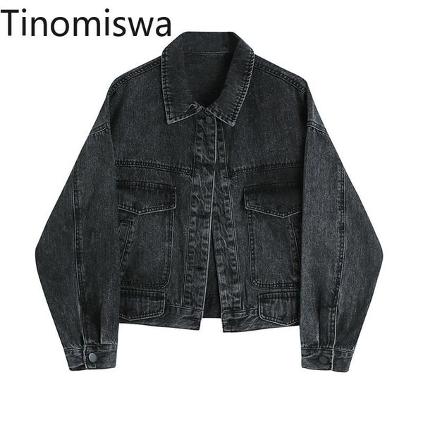 women's jackets tinomiswa basic denim jacket women korean fashion single breasted long sleeve coats outwear all match jeans a2051, Black;brown
women's jackets tinomiswa basic denim jacket women korean fashion single breasted long sleeve coats outwear all match jeans a2051, Black;brown