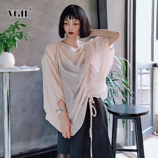 minimalist ruched shirt for women o neck puff long sleeve straight drawstring loose blouses female summer fashion style 210531, White
minimalist ruched shirt for women o neck puff long sleeve straight drawstring loose blouses female summer fashion style 210531, White