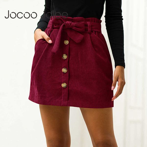 jocoo jolee women winter spring vintage corduroy button skirt casual high waist harajuku solid a line mini skirt with sashes 210619, Black
jocoo jolee women winter spring vintage corduroy button skirt casual high waist harajuku solid a line mini skirt with sashes 210619, Black