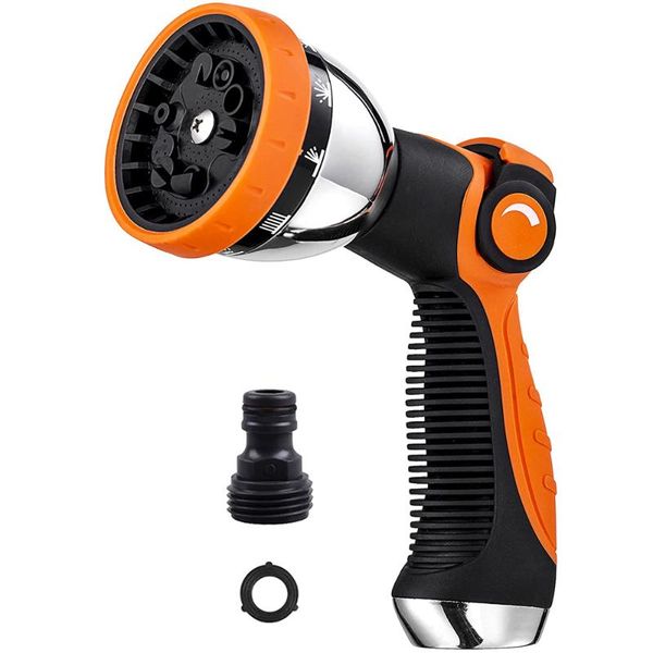 watering equipments garden hose nozzle metal duty hand sprayer-high pressure spray adjustable 8 patterns for 
watering equipments garden hose nozzle metal duty hand sprayer-high pressure spray adjustable 8 patterns for