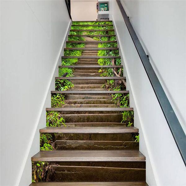 wall stickers pvc wallpaper green stone ladder simple 13 pieces of diy stair stickers, step
wall stickers pvc wallpaper green stone ladder simple 13 pieces of diy stair stickers, step