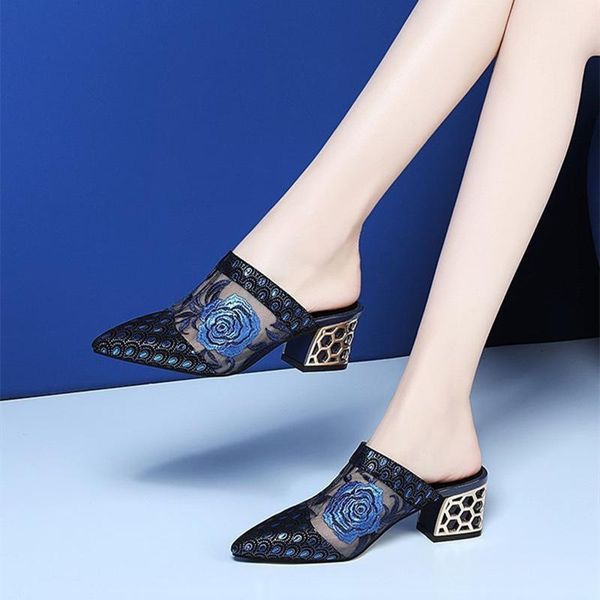 summer women sandals shoes high heel 5cm female slippers pointed toe sandalen women summer shoes for wedding chunky heels, Black
summer women sandals shoes high heel 5cm female slippers pointed toe sandalen women summer shoes for wedding chunky heels, Black