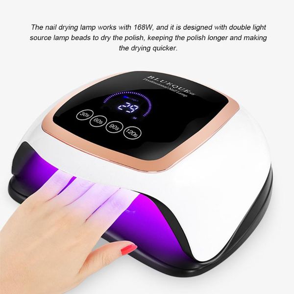 nail dryers uv led lamp for nails drying manicure 168w lcd display professional art salon tools dropship
nail dryers uv led lamp for nails drying manicure 168w lcd display professional art salon tools dropship