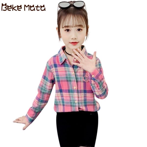 plaid blouse for girls kids girl blouse long sleeve spring casual teenage turn down collar cotton children's shirts 210306, White;black
plaid blouse for girls kids girl blouse long sleeve spring casual teenage turn down collar cotton children's shirts 210306, White;black