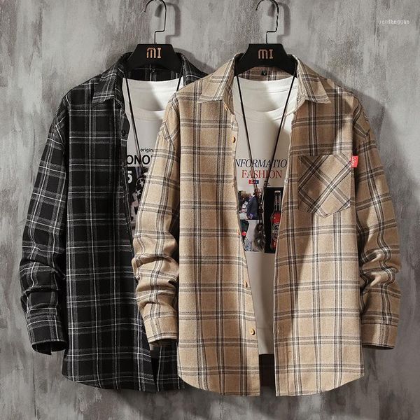 men's casual shirts checkered for male leisure mens 100% cotton sanded warm flannel plaid over shirt long sleeve1, White;black
men's casual shirts checkered for male leisure mens 100% cotton sanded warm flannel plaid over shirt long sleeve1, White;black