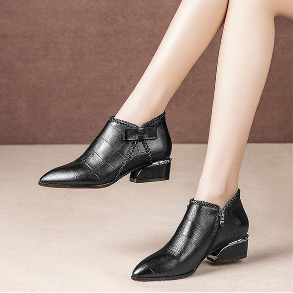 boots fashion short women bow knot decoration shoes thick heel pointed ankle boot casual elegant side zipper single, Black
boots fashion short women bow knot decoration shoes thick heel pointed ankle boot casual elegant side zipper single, Black