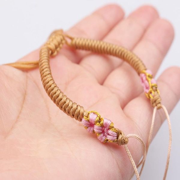 charm bracelets woven peach blossom hand rope semi-finished diy design to wear transfer beads brand safe buckle brave bracelet female jewel, Golden;silver
charm bracelets woven peach blossom hand rope semi-finished diy design to wear transfer beads brand safe buckle brave bracelet female jewel, Golden;silver