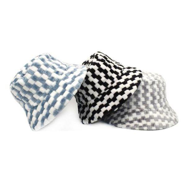 wide brim hats y plush bucket hat geometric grid pattern outdoor thicken soft warm fashion fisherman cap flat for women, Blue;gray
wide brim hats y plush bucket hat geometric grid pattern outdoor thicken soft warm fashion fisherman cap flat for women, Blue;gray