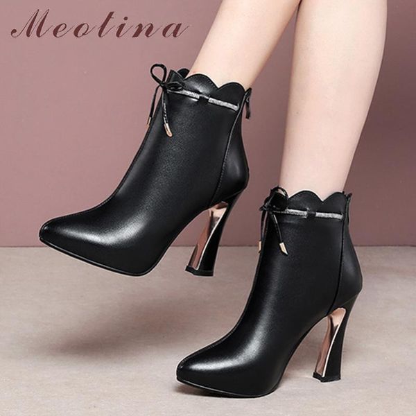boots meotina genuine leather ankle shoes women elegant thick high heel pointed toe zipper ladies footwear autumn winter, Black
boots meotina genuine leather ankle shoes women elegant thick high heel pointed toe zipper ladies footwear autumn winter, Black