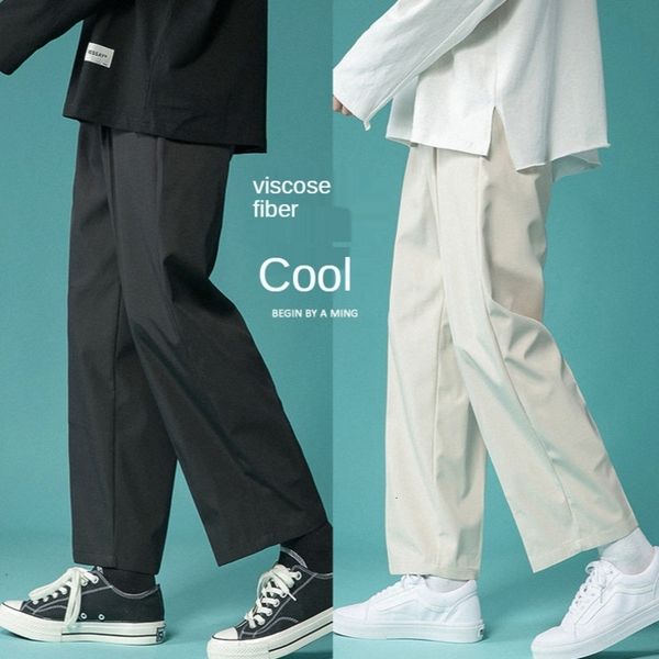 men's pants solid color straight-leg formal suit korean fashion loose casual harajuku streetwear ice silk 55xj, Black
men's pants solid color straight-leg formal suit korean fashion loose casual harajuku streetwear ice silk 55xj, Black