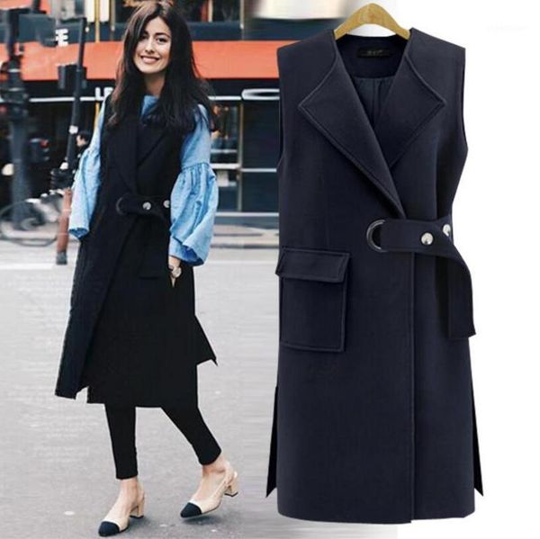 women's wool & blends autumn plus europe size jackets woolen long section vest jacket solid color lapel pocket black coat s-6xl
women's wool & blends autumn plus europe size jackets woolen long section vest jacket solid color lapel pocket black coat s-6xl