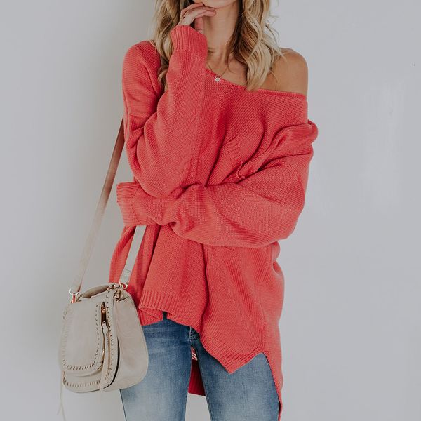 2021 new loose one shoulder jumper knitted hole split clothes for girls pullover sweater women autumn 19oa, White;black
2021 new loose one shoulder jumper knitted hole split clothes for girls pullover sweater women autumn 19oa, White;black