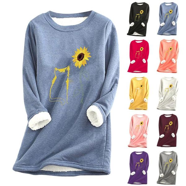 women's hoodies & sweatshirts 2021 winter products women christmas thick fleece printing o-neck sweatshirt warm underwear sudaderas muj, Black
women's hoodies & sweatshirts 2021 winter products women christmas thick fleece printing o-neck sweatshirt warm underwear sudaderas muj, Black