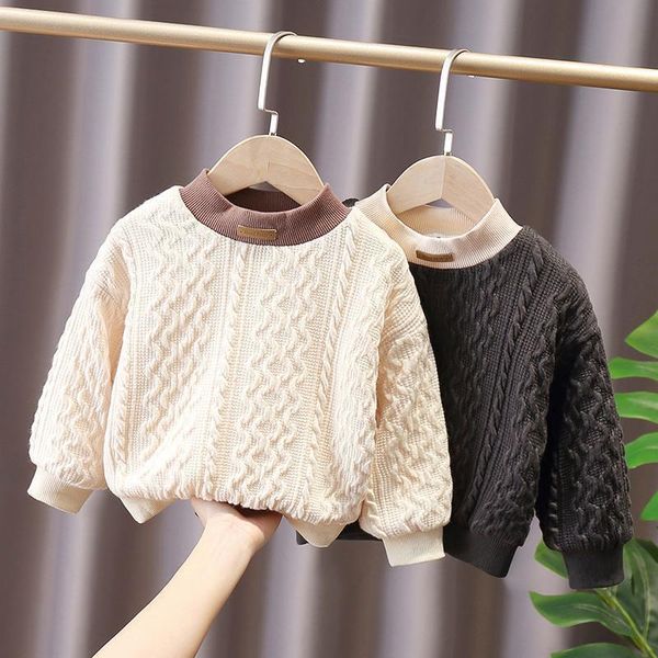 baby kids thicken sweaters 0-5 years old long sleeve children clothing solid o-neck boys and girls winter warm bottoming clothes 210308, Blue
baby kids thicken sweaters 0-5 years old long sleeve children clothing solid o-neck boys and girls winter warm bottoming clothes 210308, Blue