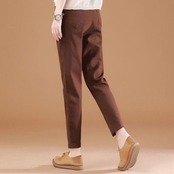 women's pants & capris women 2021 autumn winter high waist harem female loose solid casual ladies elastic ankle-length g966, Black;white
women's pants & capris women 2021 autumn winter high waist harem female loose solid casual ladies elastic ankle-length g966, Black;white