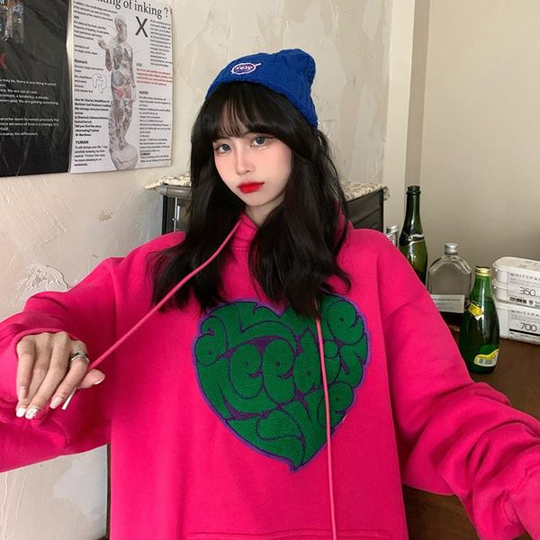 women's hoodies & sweatshirts kchy oversized women sweet elegant love embroidery hooded sweatshirt thick cotton liner pullovers female, Black
women's hoodies & sweatshirts kchy oversized women sweet elegant love embroidery hooded sweatshirt thick cotton liner pullovers female, Black