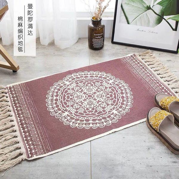 carpets 60*90cm retro bohemian hand woven cotton linen tassel bedside rug geometric floor mat living rooms bedrooms home decor
carpets 60*90cm retro bohemian hand woven cotton linen tassel bedside rug geometric floor mat living rooms bedrooms home decor