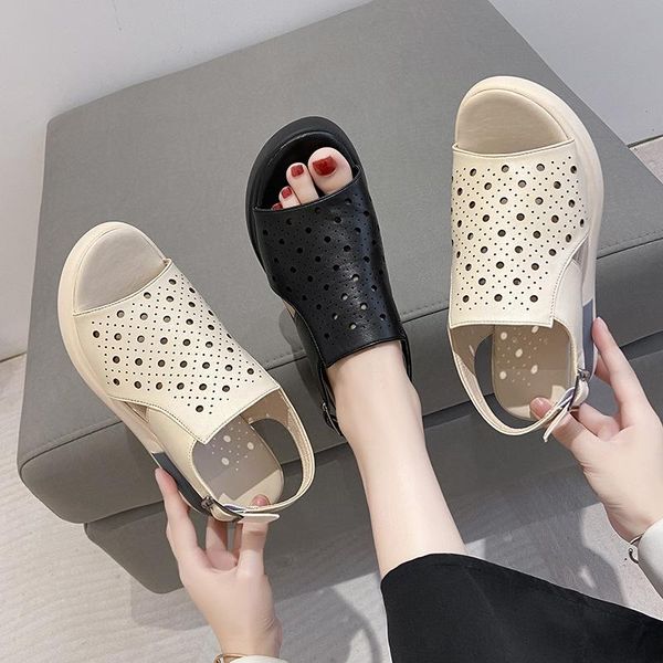 sandals women's sports 2021 summer open toe platform heel wedge hollow-out shoes, Black
sandals women's sports 2021 summer open toe platform heel wedge hollow-out shoes, Black
