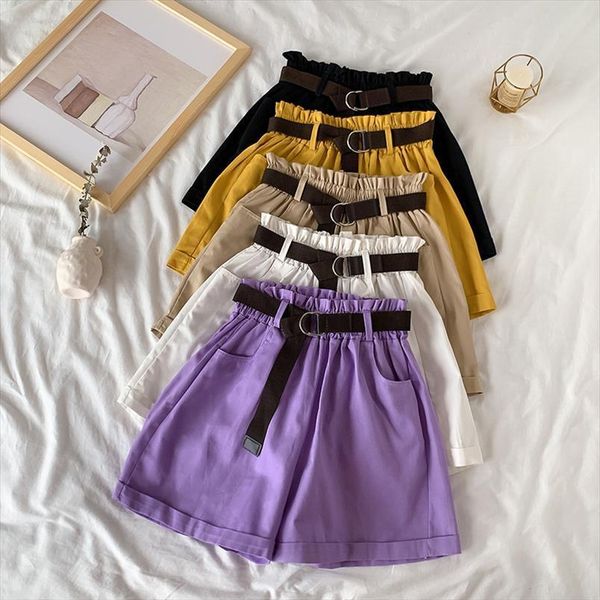 summer elegant high waist womens short casual solid wide leg loose cotton pants with belt korean sweet girls, White;black
summer elegant high waist womens short casual solid wide leg loose cotton pants with belt korean sweet girls, White;black