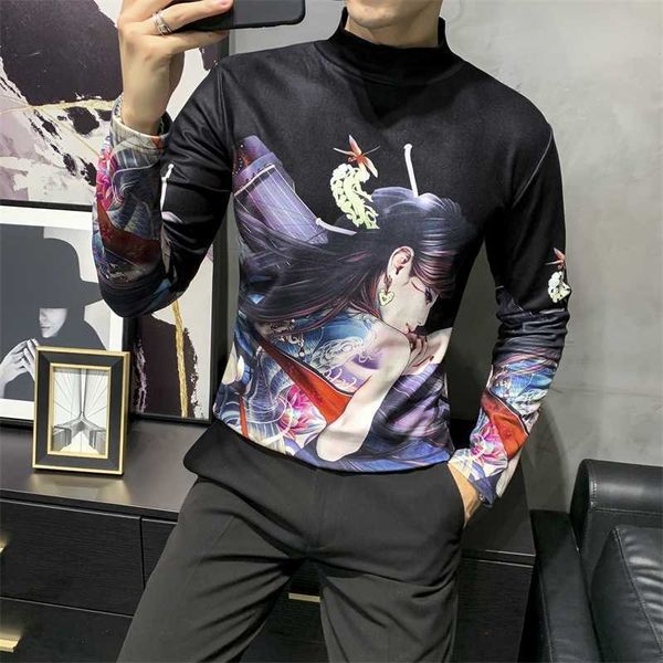 autumn game anime print men t-shirt half turtleneck streetwear casual tees hip-hop long sleeve slim fit t-shirt men clothing 3xl 210527, White;black
autumn game anime print men t-shirt half turtleneck streetwear casual tees hip-hop long sleeve slim fit t-shirt men clothing 3xl 210527, White;black