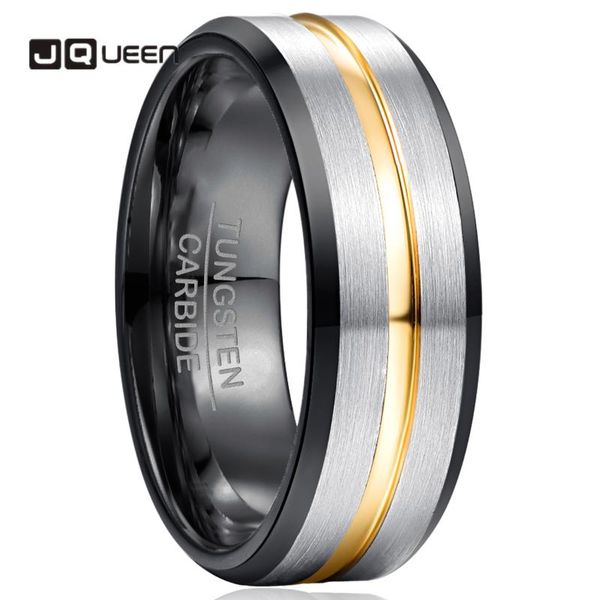 wedding rings jqueen 8mm tungsten carbide ring electroplated black inner bevel + gold groove frosted steel men's, Slivery;golden
wedding rings jqueen 8mm tungsten carbide ring electroplated black inner bevel + gold groove frosted steel men's, Slivery;golden
