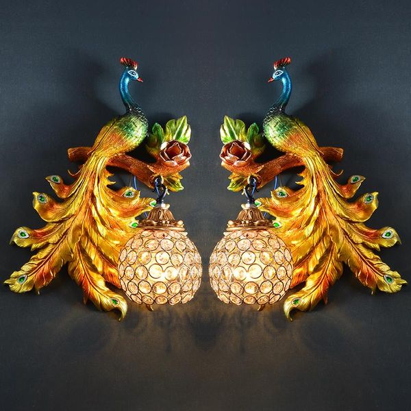 european retro peacock wall lamp creative living room dining room corridor led k9 light crystal mirror light wall lamp lb01084
european retro peacock wall lamp creative living room dining room corridor led k9 light crystal mirror light wall lamp lb01084