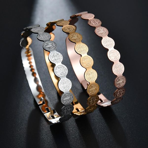 cuff 3 color silver rose gold charms bangle circle jesus cross stainless steel & bracelet for women adjustable vrouwen armband, White
cuff 3 color silver rose gold charms bangle circle jesus cross stainless steel & bracelet for women adjustable vrouwen armband, White