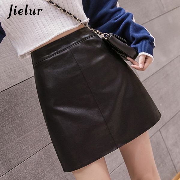 jielur new korean high waist leather skirt female 4 colors chic a-line short pu skirts women apricot blue black saia s-xl 210309
jielur new korean high waist leather skirt female 4 colors chic a-line short pu skirts women apricot blue black saia s-xl 210309
