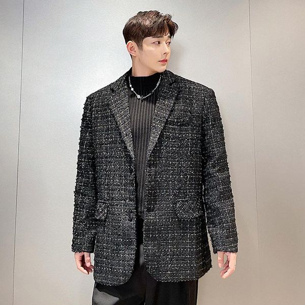 men's suits & blazers men woven wool vintage loose casual blazer suit jacket male japan korean streetwear fashion dress coat man, White;black
men's suits & blazers men woven wool vintage loose casual blazer suit jacket male japan korean streetwear fashion dress coat man, White;black
