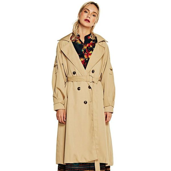 women's trench coats 2021 arrival coat women turn-down collar fashion double breasted long wide-waisted type for, Tan;black
women's trench coats 2021 arrival coat women turn-down collar fashion double breasted long wide-waisted type for, Tan;black