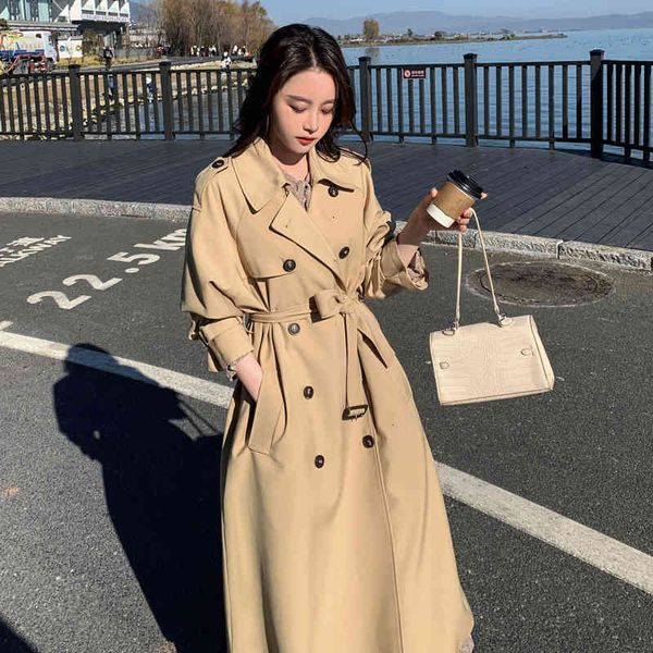 women's trench coats coat trench khaki female korean style long with loose buttons mostly fair spring fall nsxx, Tan;black
women's trench coats coat trench khaki female korean style long with loose buttons mostly fair spring fall nsxx, Tan;black