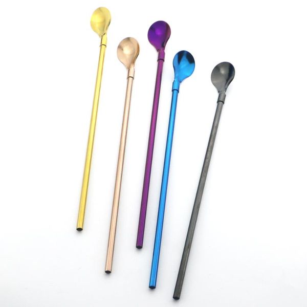 drinking straws 4pcs reusable long handle straw spoon colorful 18/10 stainless steel tea scoop straight bar coffee stirring
drinking straws 4pcs reusable long handle straw spoon colorful 18/10 stainless steel tea scoop straight bar coffee stirring
