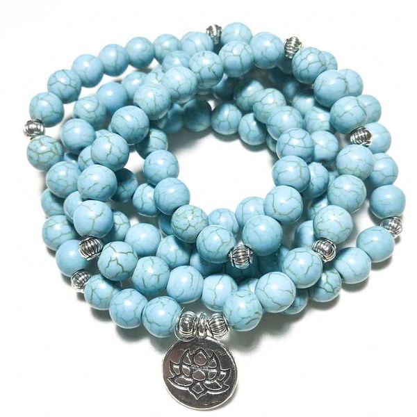 beaded, strands 108 mala 8mm blue turquoise beaded elastic wrap bracelet meditation yoga healing jewelry lotus buddha tree of life charm, Black
beaded, strands 108 mala 8mm blue turquoise beaded elastic wrap bracelet meditation yoga healing jewelry lotus buddha tree of life charm, Black