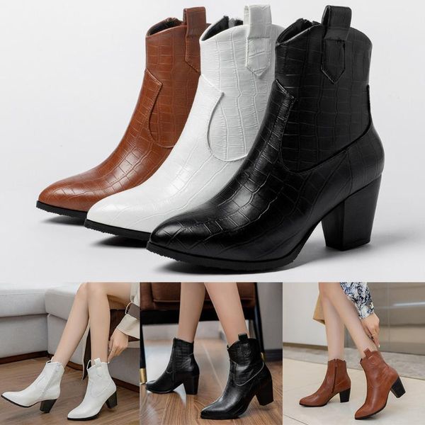 boots women's ankle plus size fashion winter leather stone grain point toe thick heel platform lace-up soft zipper booties #40, Black
boots women's ankle plus size fashion winter leather stone grain point toe thick heel platform lace-up soft zipper booties #40, Black